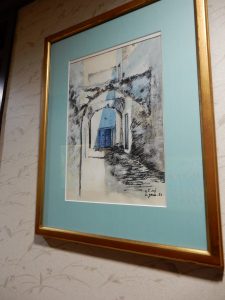 チュニジア,大使館,鳥カゴ,モザイク画,デザートローズ,シディブザイド